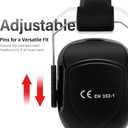 Noise Reduction Ear Protection Ear Muffs, Shooting Ear Protection, SNR 28dB Noise Cancelling Headphones for Adults Kids Autism, Hearing Protection for Shooting,Gun Range,Mowing (Black With Red)