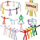 50 Pack Magnetic People Figures, Colorful Magnet Man for Ages 15+, Humanoid Magnetic Men, Funny for Women, Fridge Magnets for Refrigerator, Office, Locker Decor, Whiteboard