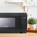COMMERCIAL CHEF 0.9 Cu Ft Microwave with 10 Power Levels, Push Button and Child Lock, Digital Controls, Countertop Microwave with Timer and Quick-Touch Menu, Black