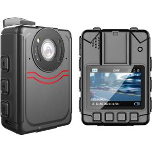 1296P HD Police Body Camera,64G Memory,Night Vision,14Hours Recording,2-Inch Display,Body Cameras with Audio and Video Recording,Law Enforcement Recorder,Security Guards,Personal Use