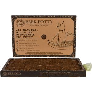 Bark Potty Standard Dog Potty Training Box - Disposable, Long-Lasting Pee Pad Litter Replacement - Leak Resistant, Multi-Use, Odor Neutralizing, Indoor/Outdoor Toilet Tray