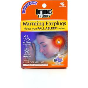 HotHands Therapy Warming Earplugs - 1 Pair of Earplugs & 4 Pairs of Warming Pads - Relaxing, Pleasant Warmth
