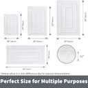 GRANNY SAYS White Bathroom Rugs Non Slip, 20" x 32", Bath Rugs for Bathroom Washable, Bath Mats for Floor, Microfiber Bath Mat for Tub, Shower Mat for Bath Floor, Absorbent Shower Rugs