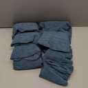 Genina Waterproof Seat Covers for Dining Room Chairs, Stretch Chair Covers Removable Washable Dinning Room Kitchen Chair Seat Cushion Slipcovers (Leaves-Peacock Blue, 6 PCS)