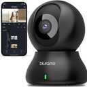 blurams Security Camera, 2K Indoor Camera 360 Pet Camera for Home Security with Phone App, Motion Tracking, 2-Way Audio, IR Night Vision, Siren, Compatible with Alexa & Google Assistant(2.4GHz ONLY) (Black)