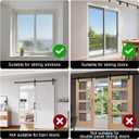 AceMining Sliding Door Security Bar,Heavy Duty Sliding Patio Door Lock Bar, 20-50inch Adjustable Multi-use Window Security Bars, Sliding Door Stopper,White,1Pack