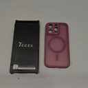 TOCOL Magnetic for iPhone 15 Pro Case, Upgraded Full Camera Protection, Compatible with Magsafe, Drop Protection, Translucent Matte Back Phone Cover 6.1 Inch (Plum)