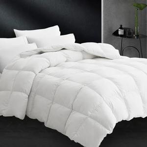 CYMULA King Size Feather Down Comforter - All Season White Duvet Insert, Lightweight Box Stitched, Fluffy Breathable, Ultra Soft Quiet Hotel Style with 8 Tabs(90" x 106")
