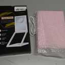 GURUN Travel Mirror with Light 10x Magnification Lighted Travel Makeup Mirror with Adjustable Height Dimmable 3-Color Folding Portable Mirror 2000mAh Rechargeable LED Small Vanity Mirror (Pink)