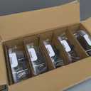 KOMUEE Glass Meal Prep Containers 3 Compartments, 5 Pack 36 oz, Glass Food Storage Containers with Lids, Airtight Lunch Bento Box, Portion Control, Freezer and Microwave Safe, White