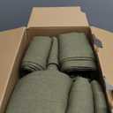 MIULEE Pinch Pleated Thick Linen Curtains 96 Inch 4 Panels Set Back Tab Memory Trained Pinch Pleat Semi Sheer Light Filtering Curtains Let Light in Window Drapes for Living Room Bedroom Olive Green