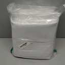 Lounsweer 8 Packs Satin Tablecloth 102 x 58 Inches Rectangle Table Cover Silk Smooth Fabric Party Table Cloth for Rectangle Parties, Holiday Dinner Wedding Banquet Decoration (White)