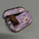 TATOFY for AirPods Pro 2nd Generation Case with Lock Carabiner Cleaner, Slim AirPod Pro 1st & 2nd Hard Case Cover, Compatible with MagSafe (Gray Purple) (Violet)