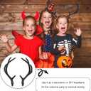 1 Pair Deer Antlers Headband Plastic Deer Antlers Branch Fake Rein Headdress Simulated Horn Hair Hoop for Halloween (Blue)