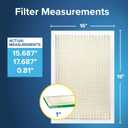 Filtrete 16x18x1 AC Furnace Air Filter, MERV 8, MPR 700, Tough on Pollen, Easy on Airflow, 3-Month Pleated 1-Inch Electrostatic Air Cleaning Filter, 4-Pack (Actual Size 15.687 x 17.687 x 0.81 in)