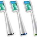 Waterpik Standard Brush Heads, Replacement Tooth Brush Heads For Former Sensonic/Complete Care Models, SRRB-3W, 3 Count