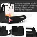 Gable Candy Treat Boxes,30 Pack Metallic Foil Gable Gift Boxes Small Goodie Boxes Christmas Party Favor Boxes Kraft Paper Gift Box Snack Goodies Cardboard Gable Boxes for Christmas Party Birthday (Black)