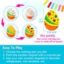 Worgree Easter Crafts for Kids, 36 Pcs DIY Wooden Magnets Art Craft Supplies Painting Kit for Boys Girls Ages 4-8 8-12 Birthday Easter Activities Toys Gifts Party Favors Basket Goodie Bag Stuffers