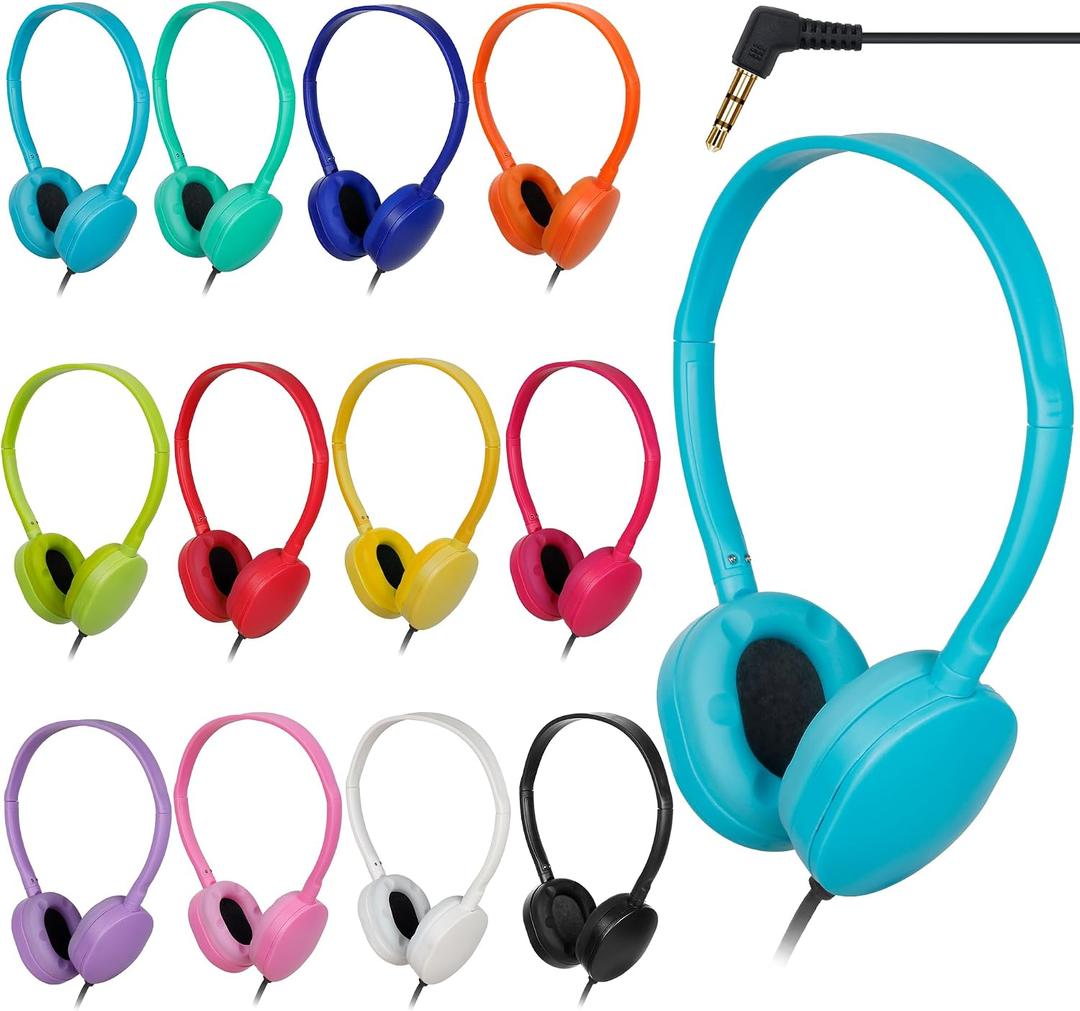 Headphones Bulk 12 Pack for Classroom School,Wholesale Earphones
