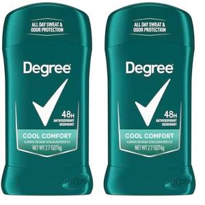 DEGREE Original Antiperspirant Deodorant Non-Irritating for Sensitive Skin Cool Comfort for Men, Multi, One Size, 2.7 Oz (Pack of 2)