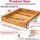 DINDON Pull Out Cabinet Organizer (11" W x 18" D) 1 TierSingle Tier Oak Wood Under Cabinet Slide Out Shelf Drawer Box