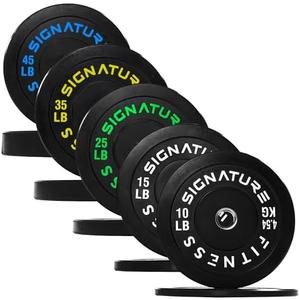 Fitvids Olympic Bumper Plate, 2" Weight Plate for Strength Training & Weightlifting