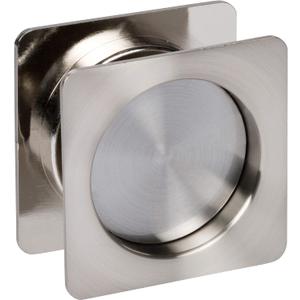 Delaney Hardware 370209 Satin Nickel Contemporary Passage Square Pocket Door Lock with Edge Pulls and Color Coded Indicators