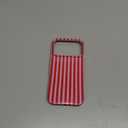 Yeddabox for iPhone 17 Pro Case Cute Striped Phone Case Soft TPU Slim Shockproof Phone Cover for Women Girls, Red and Pink