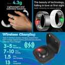 Smart Health Ring for Women Men,Fitness Rings Tracker with Blood Pressure Monitor Heart Rate Blood Oxygen Sleep Monitor IP68 Waterproof Step Counter Calorie Tracker Health Rings for Android iOS Phones, Size 7