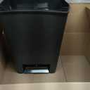 Rubbermaid Premier Series III Step-On Trash Can for Home and Kitchen, with Stainless Steel Rim, 12.4 Gallon, Charcoal, for Home/Kitchen/Garage/Apartment/Office