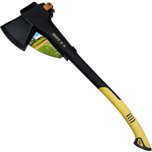 28.5" Splitting Axe Hatchet with Nylon Shock-Absorbing Handle, Camping Axe for Logs, Wood, Head Weight 3.5lb and Total Weight 5.4lb
