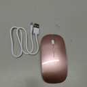 Mouse for MacBook Wireless Bluetooth Mouse Laptop MacBook Air Mac Pro Rechargeable Silent PC iPad Optical Mouse with Dual Mode Switch Bluetooth 5.2/3.0 and 2.4GHz USB Type-C Receiver Rose Gold