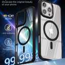 SUCGLES for iPhone 16 Pro Case with MagSafe [Ultra Strong Magnetic] [12FT Military Drop Protection] [Shockproof Bumper] Slim Thin Mag Safe Phone Cover 6.3" for Apple 16pro (Black)