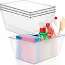 STORi Clear Plastic Storage Bins, Pantry Organizers & Storage Containers, Cabinet Organizer, Home Organization Must Haves for Kitchen, Laundry, Office, Closet & Garage, Frosted Bins, Made in USA