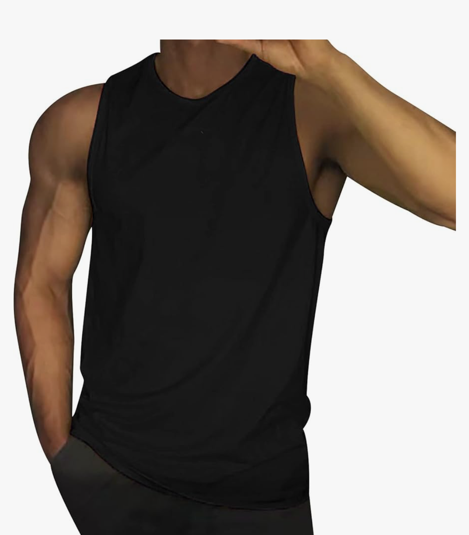 Men's Summer Solid Color Vest Fashion Casual Vintage Wash Sleeveless T Shirt Vest Top Large Tall Mens T Shirts