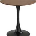 24 inch Small Round Dining Table for 2-4 People, Mid Century Modern Wood Tulip Table for Kitchen, Living Room, Restaurant, Office, Cafe, Walnut