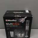 Mueller Multistick 5-in-1 Immersion Blender Handheld,12 Speed Hand Mixer-Turbo Boost,Heaviest Duty Copper Motor,Titanium reinforced Blades Hand Blender,Milk Frother Wand,Whisk,Beaker,Chopper,Grey (Gray)