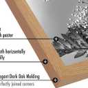 Americanflat 12x18 Poster Frame with Polished Plexiglass - Wide Picture Frames Made of Engineered Wood for Vertical or Horizontal Wall Display - Epic Collection - Dark Oak