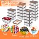 Layhit 10 Set Stainless Steel Food Containers with Lids Metal Marinating Snack Containers Box for Lunch, Leftovers, Dishwasher & Freezer Safe (18 oz)