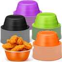 24 Pcs Halloween Bowls 23 oz Disposable Plastic Dessert Holders Halloween Candy Bowl Green Purple Orange Black Snack Bowls for Party Picnic