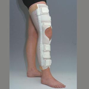 Rolyan AquaForm Knee Immobilizer, Large, Custom Molded Thermoplastic, Helps Reduce Pain & Support Recovery After Surgery, Fracture, or Sprain, Arthritis, Adaptable Knee Flexion, Hook & Loop