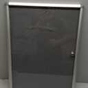 VIZ-PRO Tamperproof Lockable Gray Fabric Noticeboard Aluminium Framed 36x24 Inches (36 x 24 inches, Gray Felt)