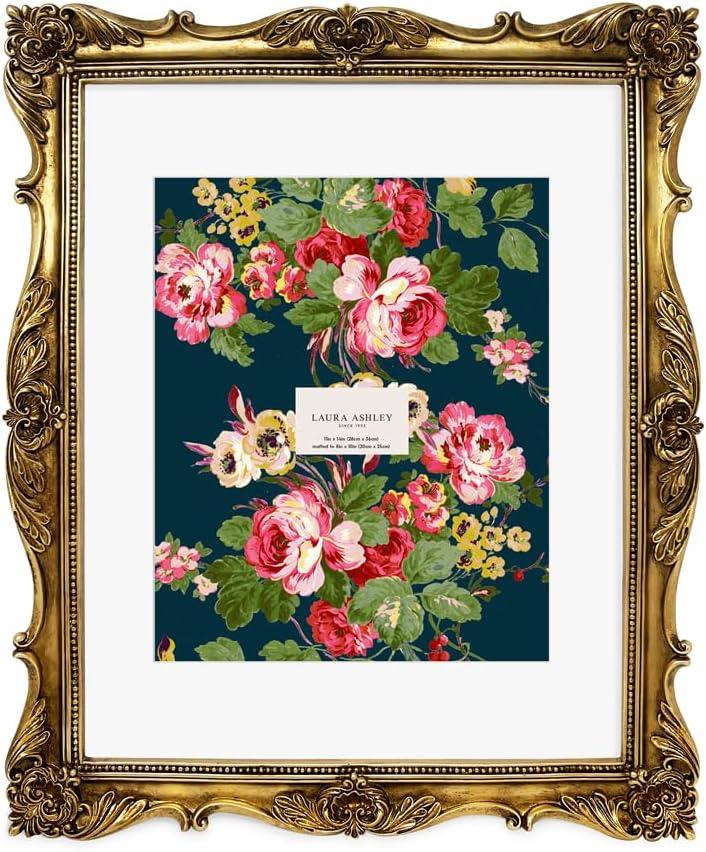 Laura Ashley 11x14 (Matted 8x10) Gold Ornate Textured Photo Frame