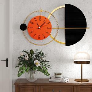 29x18 Inches Large Modern Wall Clock  Unique Silent No-Ticking Decorative Battery Operated Analog Clocks for Living Room, Bedroom, Kitchen, Home Office, Entryway