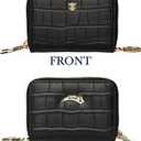 MARYAM Luxury Designer Genuine Leather RFID wallets for women, The best black credit card holder for women, the most beautiful wristlet keychain wallet women, THE women wallet you are looking for!