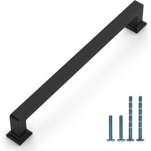 Coinkoly 10 Pack 7"(177mm) Black Kitchen Cabinet Pulls Matte Black Cabinet Handles Drawer Pulls Cupboard Hardware for Cabinets CK0078