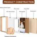 5x7 inch Natural Wood Picture Frame, Natural Beech Wooden Frame, Display Pictures 3.5x5 with Mat or 5x7 Without Mat, for Tabletop Display Home Decor Wood Photo Frames