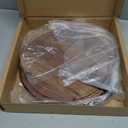 12 Inches Round Walnut Wood Cutting Board for Kitchen, Wooden Chopping Board With Juice Grooves