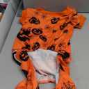 Dog Christmas Pajamas Soft Christmas Dog Clothes Xmas Dogs Pjs Onesie with Feet Puppy Pajamas for Small Medium Dogs Boy Girl Pet Thanksgiving Costume Apparel(Orange, L)