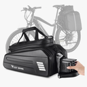 Ebike Battery Bag - Hard Shell E Bike Rack Bag, 30L Electric Bicycle Rear Rack Bag, Multifunction Large Pannier for Bicycle, Electric Bike Rear Seat Bag Bike Trunk Bag (BLACK1)